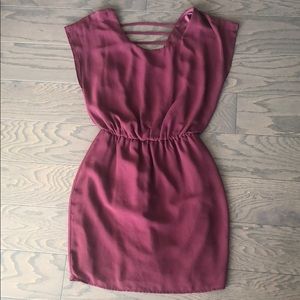 Burgundy dress